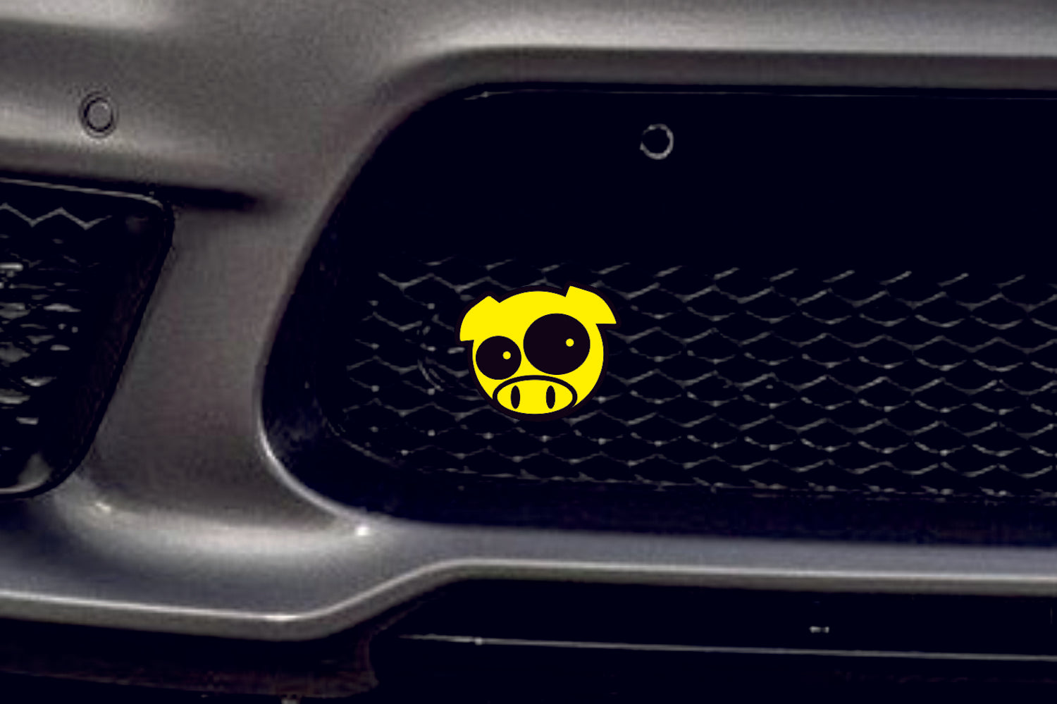 Subaru Radiator grille emblem with Subaru Pig logo - decoinfabric