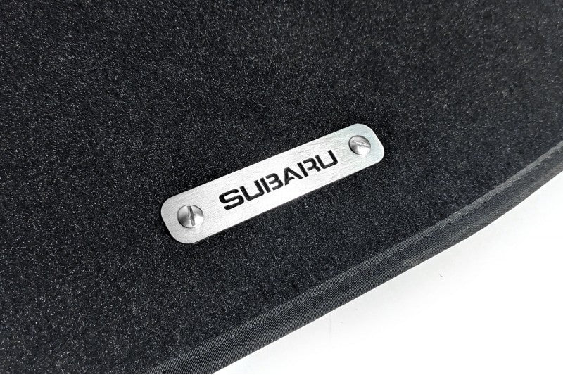 Stainless Steel Floor Mats Emblems Set Badges with Subaru Logo Car Mats Badges Decoin