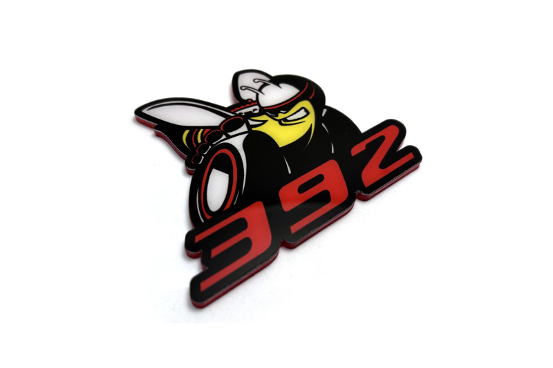 Dodge Challenger trunk rear emblem between tail lights with 392 Scat Pack logo (Type 4) Dodge emblems decoinfabric