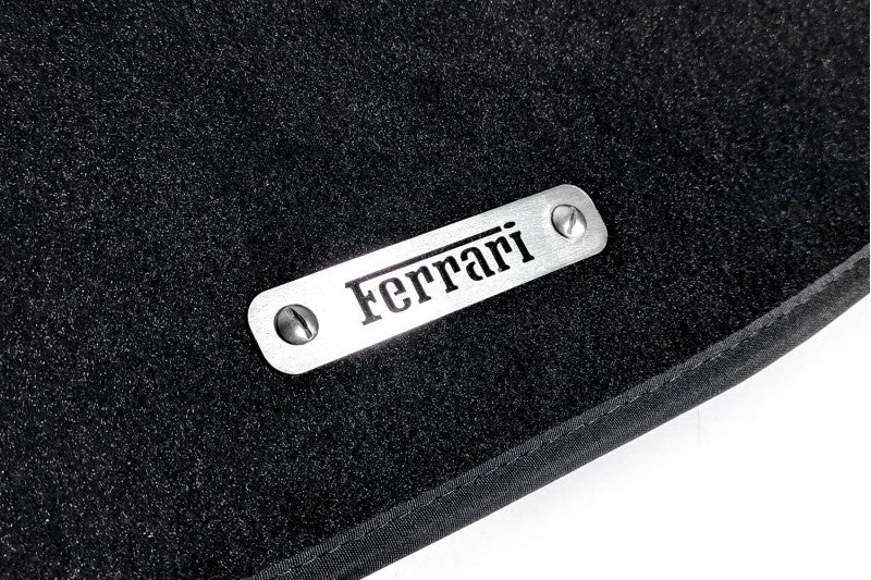Stainless Steel Floor Mats Emblems Set Badges with Ferrari Logo Car Mats Badges Decoin