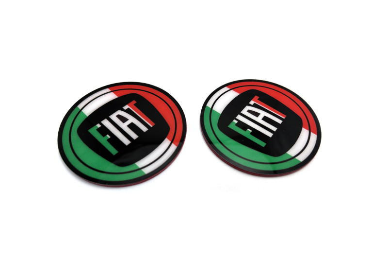 Fiat Emblem & Badges set with Fiat Tricolor logo