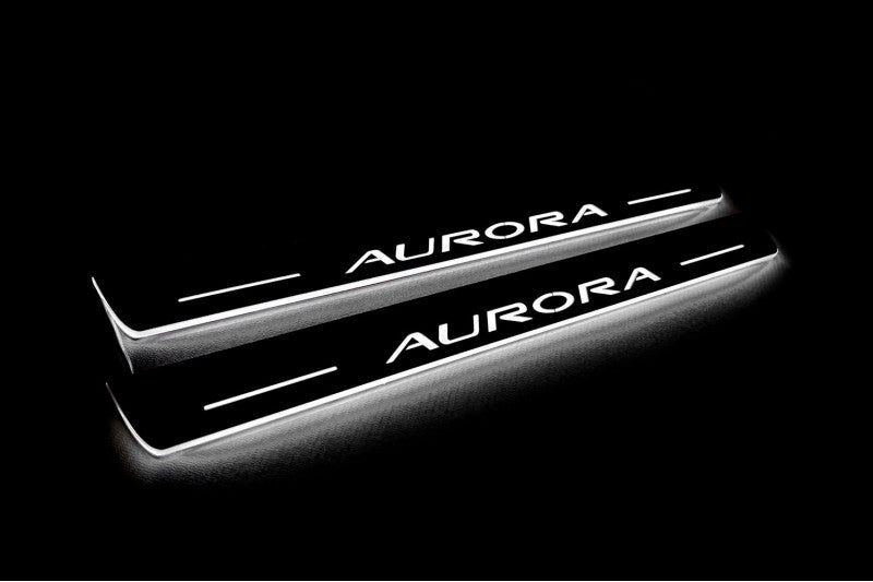 Oldsmobile Aurora I 1995-1999 LED Door Sills With Aurora Logo