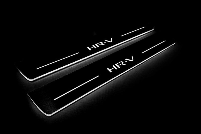 Honda HR-V III 2021+ Door Sill Led Plate With HR-V Logo Honda Led Door Sills opdesign