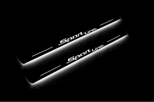 BMW X5 E70 2006-2013 Door Sill Led Plate With Sport Line Logo