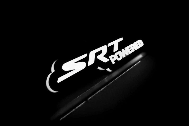 Chrysler Illuminated LED Radiator Grille Emblems and Badges with SRT powered logo Chrysler Led Emblems decoinfabric