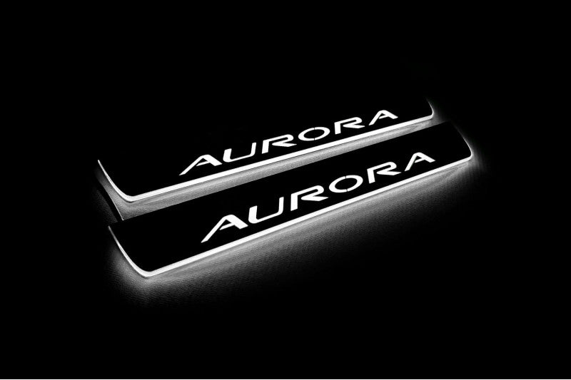 Oldsmobile Aurora I 1995-1999 LED Door Sills With Aurora Logo