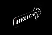 Chrysler Illuminated LED Radiator Grille Emblems and Badges with Hellcat + logo Hellcat Chrysler Led Emblems decoinfabric