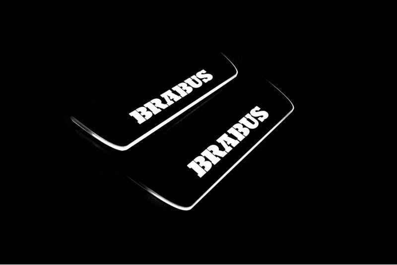 Mercedes E W213 2016-2023 LED Door Sills PRO With Brabus Logo