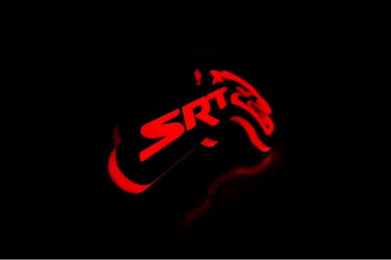 Chrysler Illuminated LED Radiator Grille Emblems and Badges with SRT Hellcat logo Chrysler Led Emblems decoinfabric