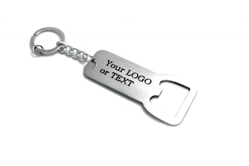 Keychain Bottle Opener with your logo or text - (type STEEL) Var. 2 Keychains opdesign