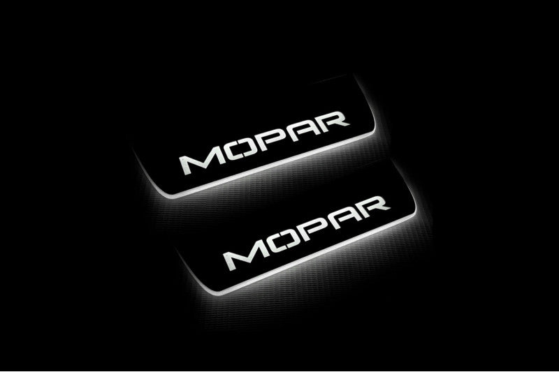 Soleiras das portas em led Dodge Durango III com logotipo Durango