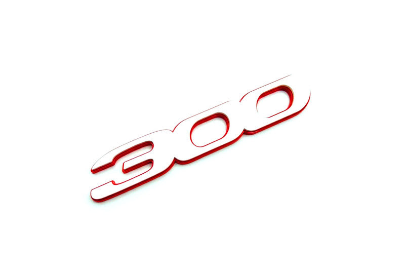 Chrysler tailgate trunk rear 3D emblem with 300 logo (type MIXT) Var. 1 Chrysler emblems decoinfabric