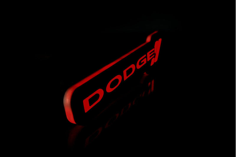 Dodge Illuminated LED Radiator Grille Emblems and Badges with Dodge (type 2) logo Dodge Led emblems decoinfabric