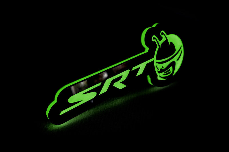 Dodge Illuminated LED Radiator Grille Emblems and Badges with SRT Scatpack Head logo Dodge Led emblems decoinfabric