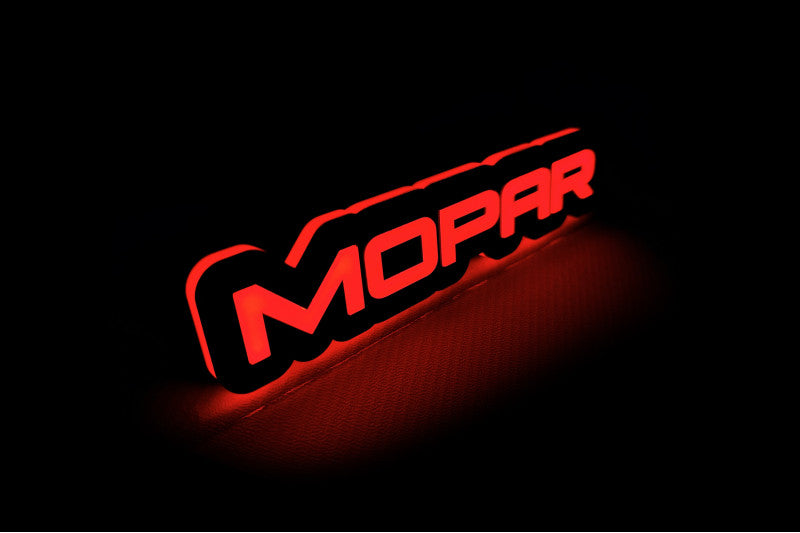 Chrysler Illuminated LED Radiator Grille Emblems and Badges with Mopar (type 1) logo Chrysler Led Emblems decoinfabric