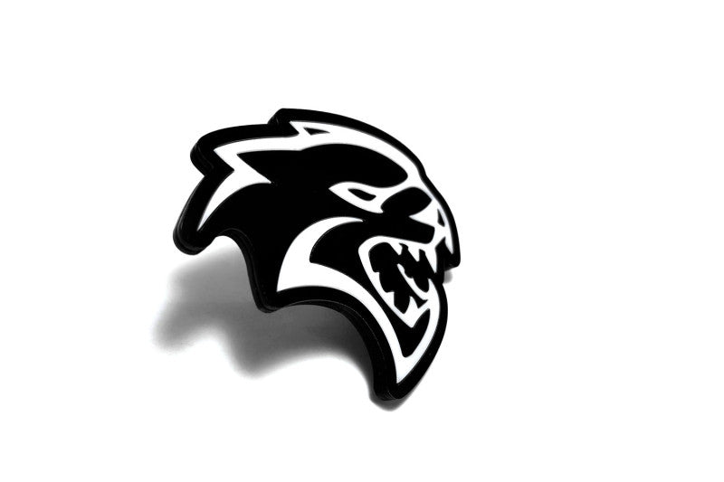 DODGE Radiator grille emblem with Hellcat logo (type 3) Dodge emblems decoinfabric
