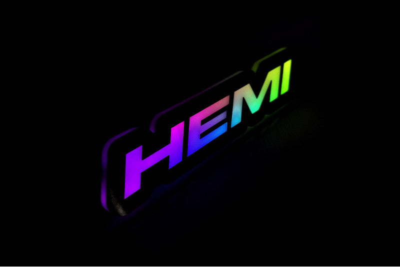 Chrysler Illuminated LED Radiator Grille Emblems and Badges with Hemi (type 1) logo Chrysler Led Emblems decoinfabric