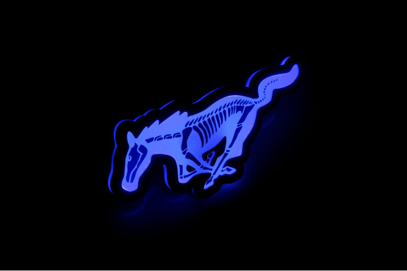 Ford Illuminated LED Radiator Grille Emblems and Badges with Mustang Horse Skeleton logo Ford Led Emblems decoinfabric