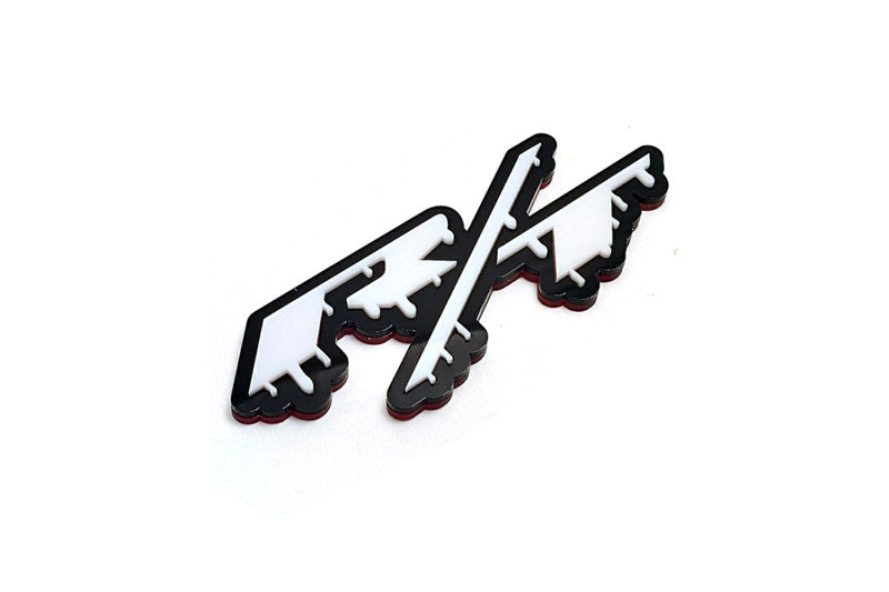 Dodge Challenger trunk rear emblem between tail lights with R/T BLOOD logo (BIG size)