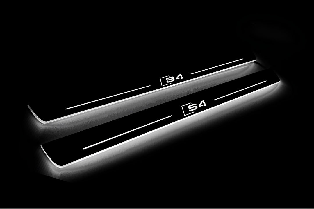 Audi A4 B8 2007-2016 Door Sill Protectors With Logo S4 Audi Led Door Sills opdesign