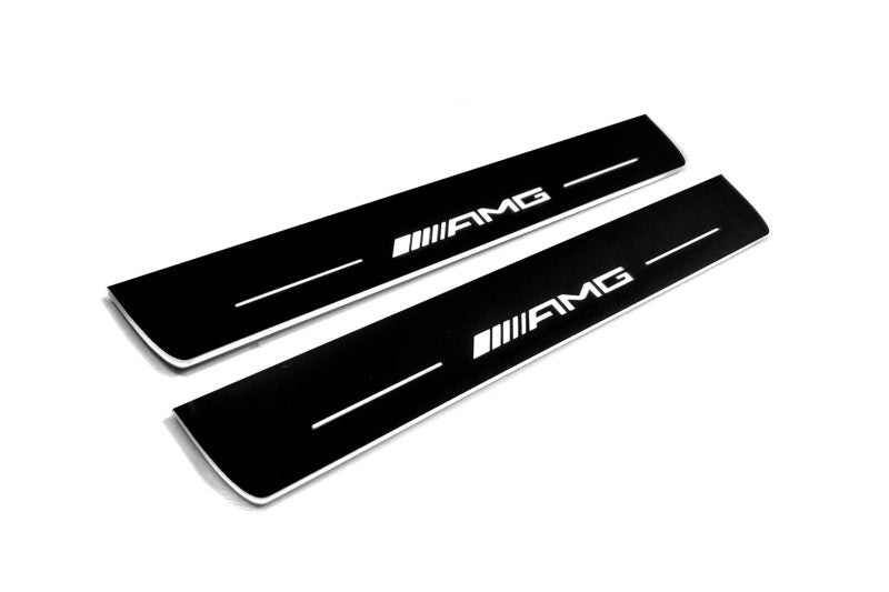 Mercedes E W213 2016-2023 Auto Door Sills With Logo AMG Mercedes Led Door Sills opdesign