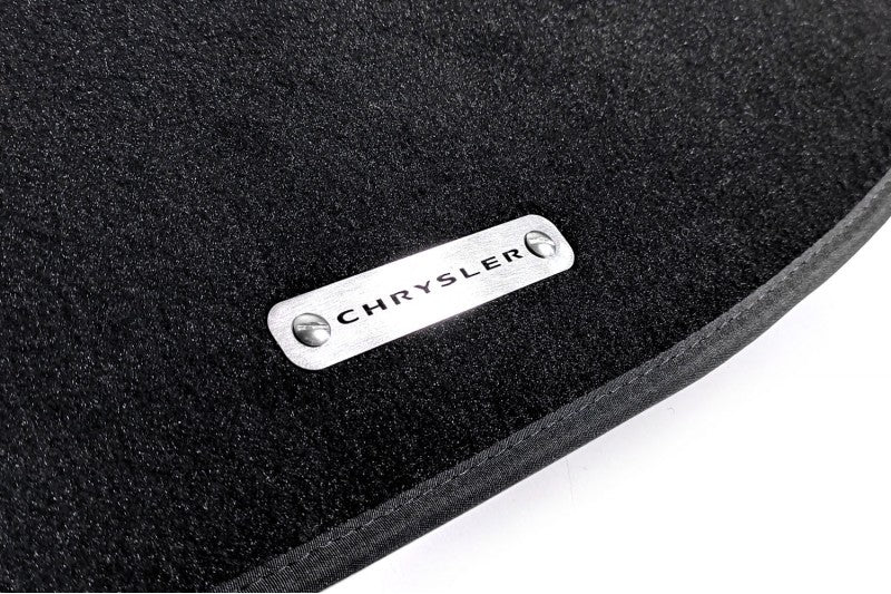 Stainless Steel Floor Mats Emblems Set Badges with Chrysler Logo Car Mats Badges Decoin
