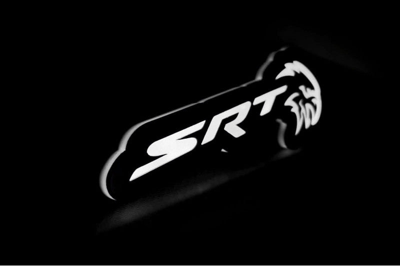 Jeep Illuminated LED Radiator Grille Emblems and Badges with SRT HellHawk logo Jeep Led Emblems decoinfabric