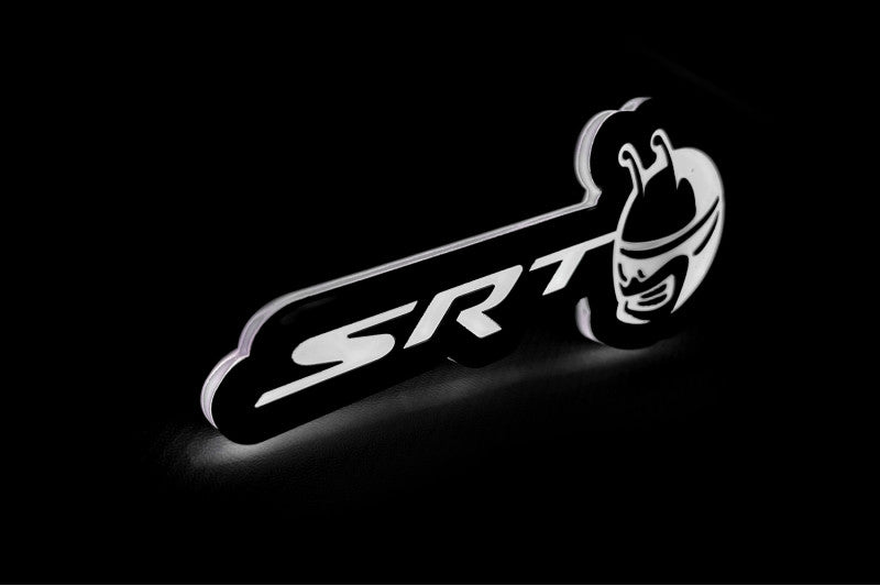 Dodge Illuminated LED Radiator Grille Emblems and Badges with SRT Scatpack Head logo Dodge Led emblems decoinfabric
