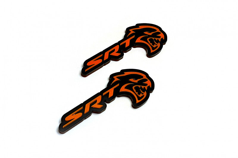 Dodge Emblem & Badges set with SRT Hellcat logo Dodge emblems decoinfabric BLACK RED