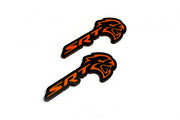 Dodge Emblem & Badges set with SRT Hellcat logo Dodge emblems decoinfabric BLACK RED