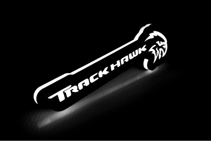 Jeep Illuminated LED Radiator Grille Emblems and Badges with Trackhawk + Hellhawk logo Jeep Led Emblems decoinfabric