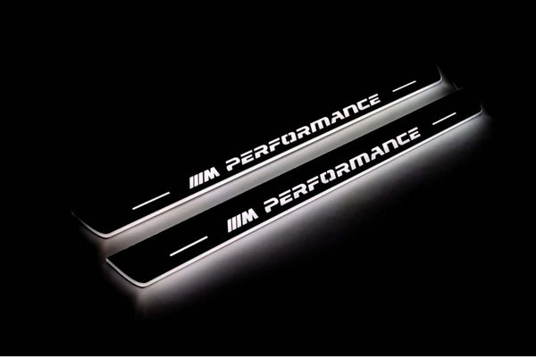 Umbrales de puerta LED BMW X5 F15 con logotipo HAMANN