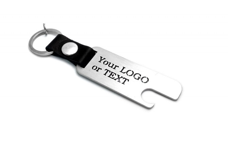 Keychain Bottle Opener with your logo or text - (type MIXT) Var. 1 Keychains opdesign