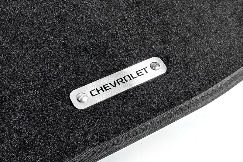 Stainless Steel Floor Mats Emblems Set Badges with Chevrolet Logo Car Mats Badges Decoin
