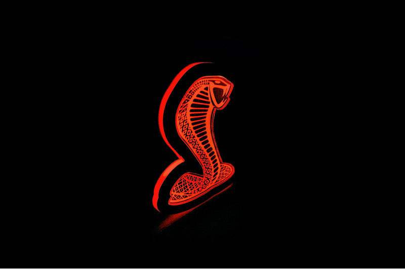 Ford Illuminated LED Radiator Grille Emblems and Badges with Mustang Snake logo Ford Led Emblems decoinfabric