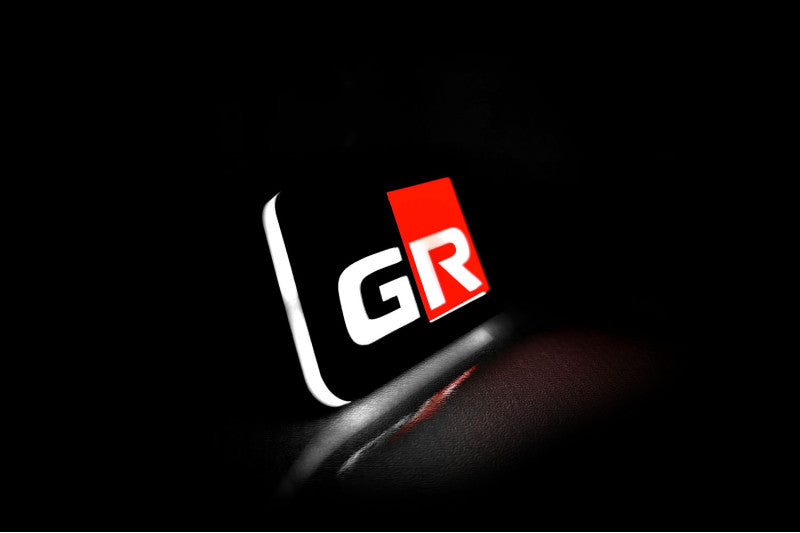 Toyota Illuminated LED Radiator Grille Emblems and Badges with GR logo Toyota Led Emblems decoinfabric