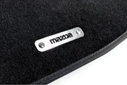 Stainless Steel Floor Mats Emblems Set Badges with Mazda Logo Car Mats Badges Decoin