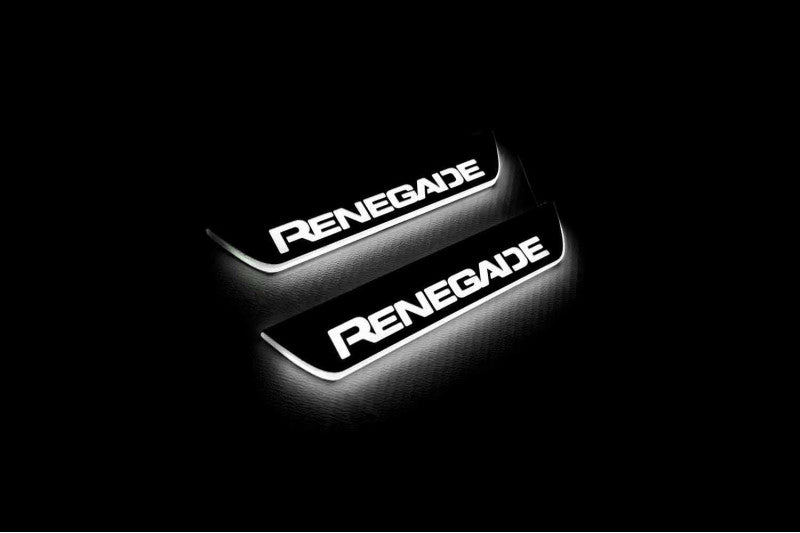 Jeep Renegade 2014+ LED Door Sills With Logo Renegade