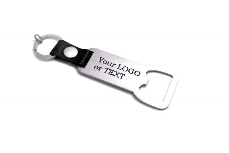 Keychain Bottle Opener with your logo or text - (type MIXT) Var. 2 Keychains opdesign