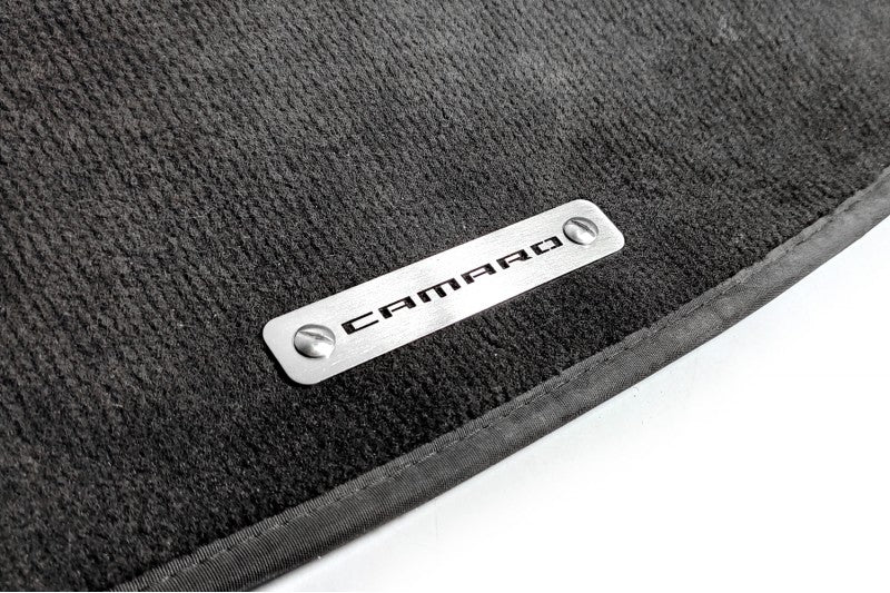 Stainless Steel Floor Mats Emblems Set Badges with Chevrolet Camaro Logo Car Mats Badges Decoin