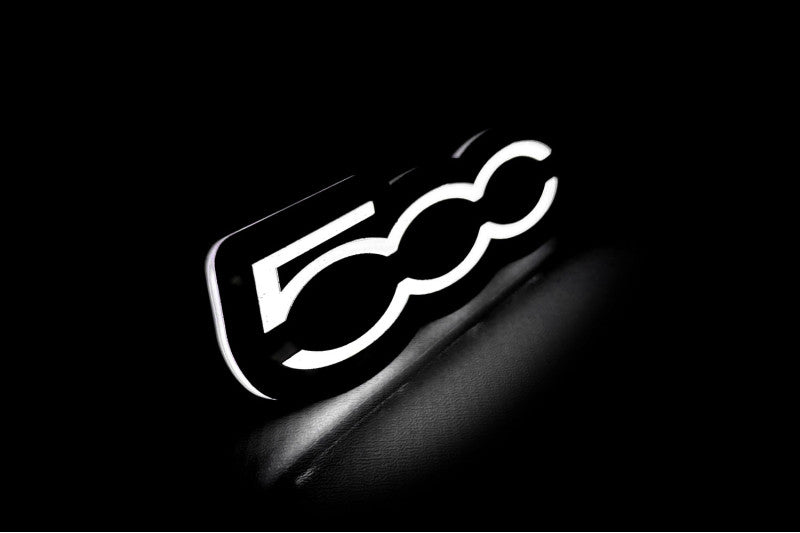 Fiat Illuminated LED Radiator Grille Emblems and Badges with 500 logo Fiat Led Emblems decoinfabric