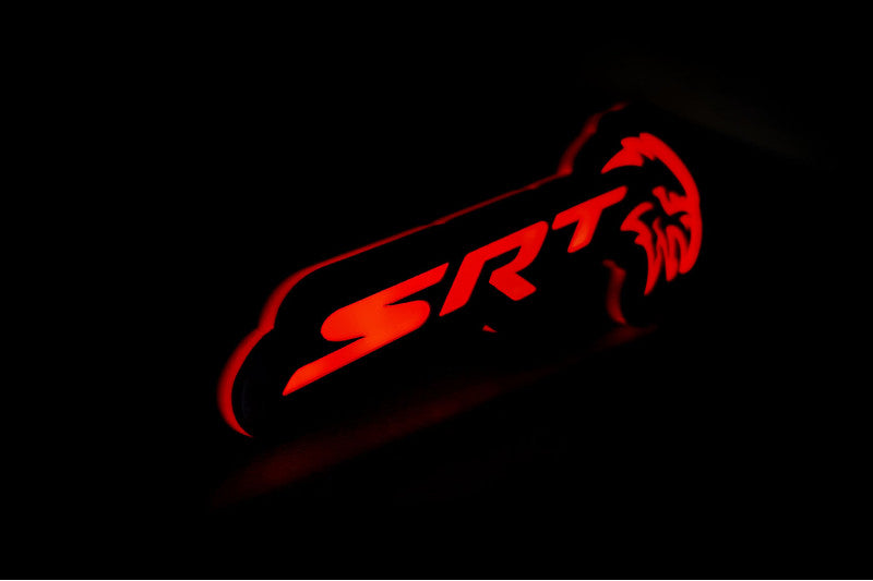 Jeep Illuminated LED Radiator Grille Emblems and Badges with SRT HellHawk logo Jeep Led Emblems decoinfabric
