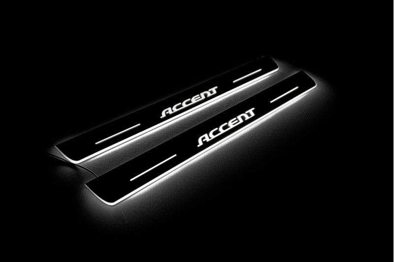Hyundai Accent 2006-2011 Car Sill With Logo Accent Hyundai Led Door Sills opdesign