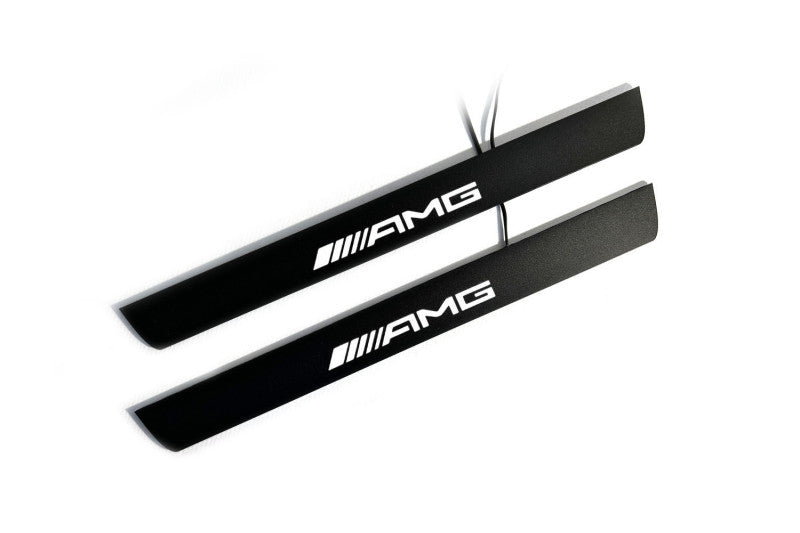 Mercedes GLE I 2015-2019 Led Door Sill Pro With Logo AMG (Premium Painting) Mercedes Led Door Sills PRO opdesign