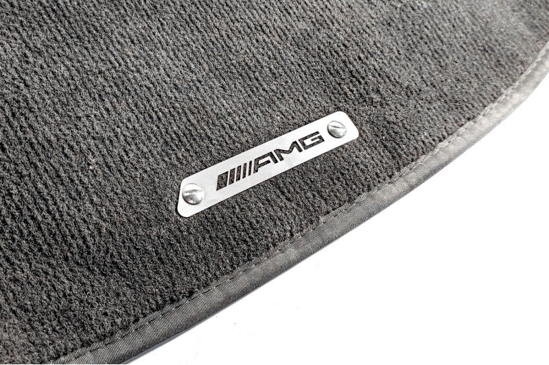 Stainless Steel Floor Mats Emblems Set Badges with Mercedes AMG Logo Car Mats Badges Decoin