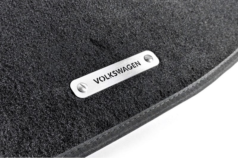 Stainless Steel Floor Mats Emblems Set Badges with Volkswagen Logo Car Mats Badges Decoin