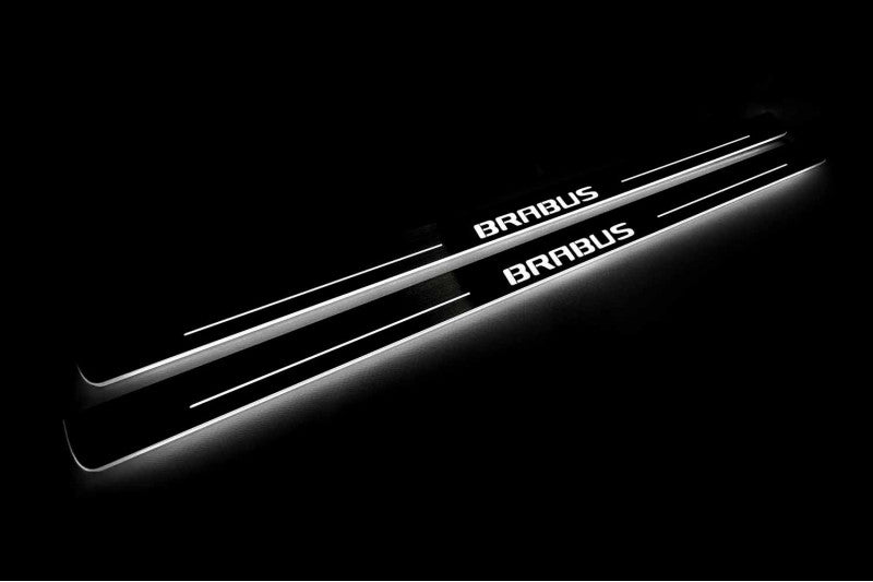Mercedes S-Class C217 2014-2020 Door Sill Led Plate With Brabus Logo
