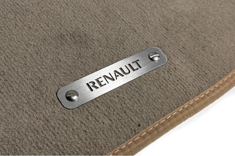 Stainless Steel Floor Mats Emblems Set Badges with Renault Logo Car Mats Badges Decoin