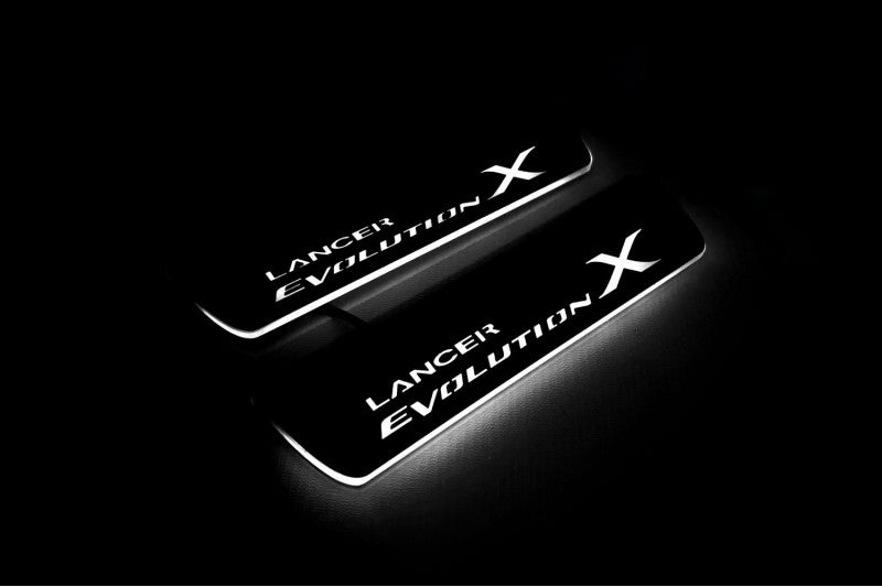 Mitsubishi Lancer Evolution X 2007-2016 Car Sill With Logo Lancer Evolution X Mitsubishi Led Door Sills opdesign