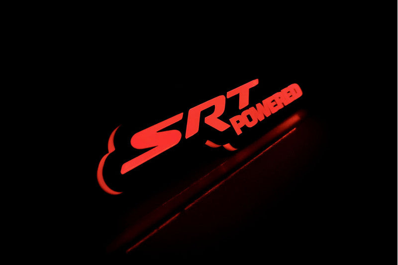 Chrysler Illuminated LED Radiator Grille Emblems and Badges with SRT powered logo Chrysler Led Emblems decoinfabric